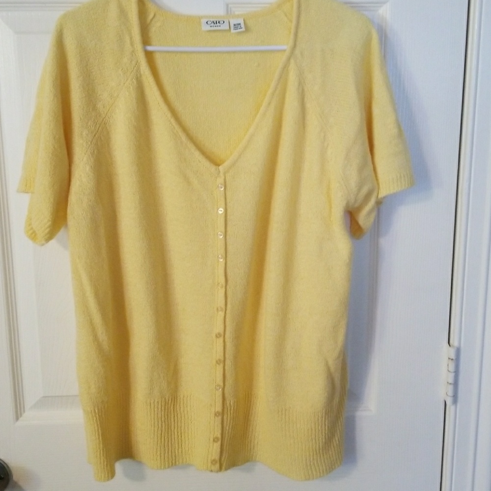Lemon Yellow V-Neck Sweater